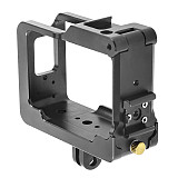 FEICHAO Camera Metal Cage Case Extend Cold Shoe 1/4 Screw Hole for Insta360 One R Microphone LED Light 
