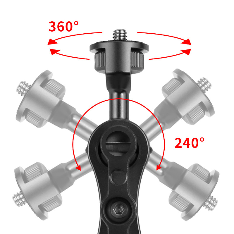 FEICAHO Multi-function Dual Ball Magic Arm Mount Adapter 360 Degree Rotation for Led Fill Light Mini Slr Camera Accessories Monitor Bracket 