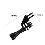 BGNing Plastic 90 Degree Direction Adapter Elbow Mount with Thumb Screw Kit for GoPro13 Max 9 8 7 6 5 SJCAM Xiaoyi Action Camera
