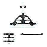 BGNING Tripod Triangular aluminum for DSLR camera, accessory mounting tray gimbal for video of diving SLR, Base for LED light underwater
