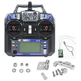 Flysky FS-i6 6CH 2.4G AFHDS 2A LCD Transmitter with iA6 Receiver and Monitor Stand for RC Heli Glider Quadcopter