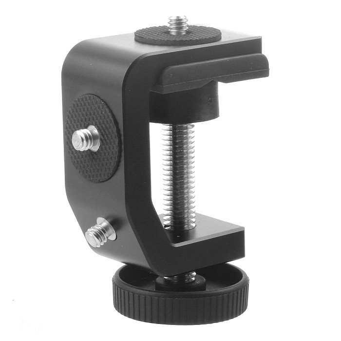 BGNing Aluminum Alloy Clip UNC1/4 Inch Screw C Stand Clamp with Ball Head Bracket Holder Mount for Camera Tripod Flash Holder Stand Clamp with Ball Head Bracket Mount for Camera Tripod Flash Holder