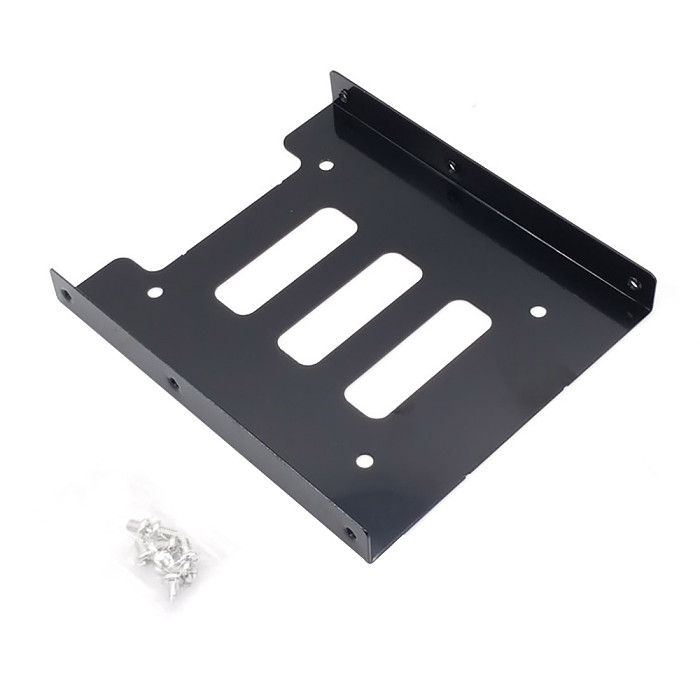 XT-XINTE SSD Mounting Bracket 2.5 to 3.5 Adapter with SATA Cable and Power Splitter Cable DIY 2.5  to 3.5  Internal SSD/HDD Mounting Kit