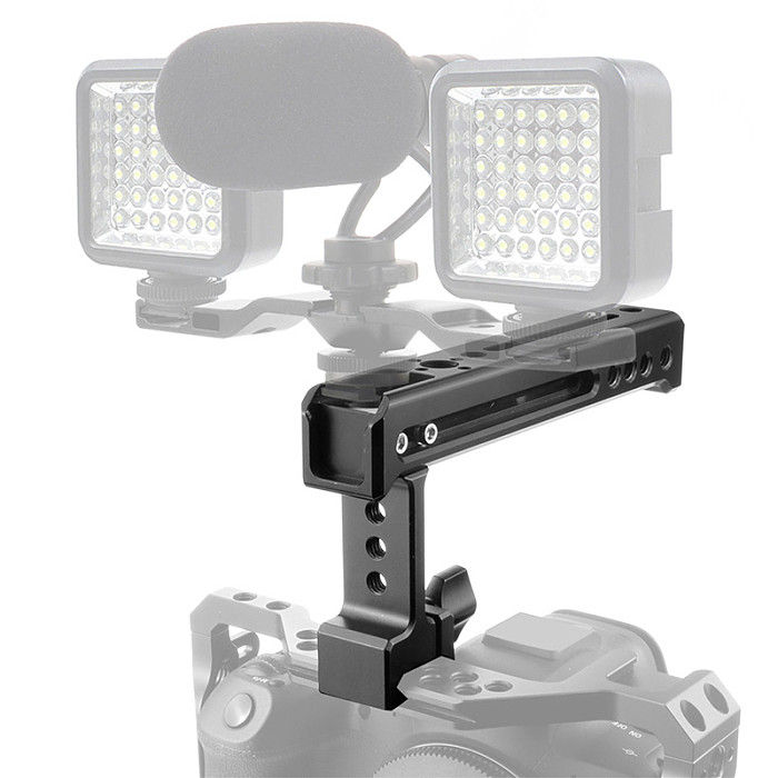 Top Side Cheese Handle Grip NATO Rail Handgrip Arri 1/4  Cold Shoe Mount for Balance Adjustable Camera Cage Rig Monitor Lights