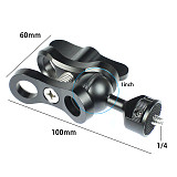 FEICHAO Aluminum Alloy Butterfly Clip Underwater Diving Clamp Fill Light Ball Head Connector 1/4 Ball Head Bracket for GoPro/ Insta360/DJI Osmo Action Camera Accessories