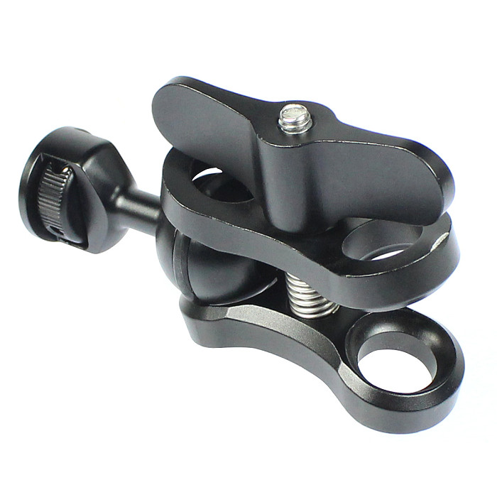 FEICHAO Aluminum Alloy Butterfly Clip Underwater Diving Clamp Fill Light Ball Head Connector 1/4 Ball Head Bracket for GoPro/ Insta360/DJI Osmo Action Camera Accessories