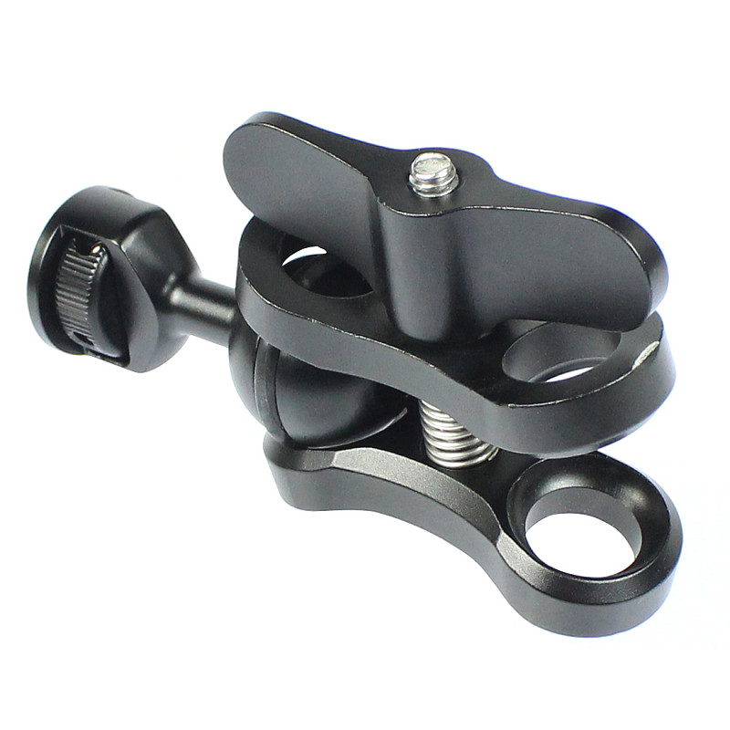 FEICHAO Aluminum Alloy Butterfly Clip Underwater Diving Clamp Fill Light Ball Head Connector 1/4 Ball Head Bracket for GoPro/ Insta360/DJI Osmo Action Camera Accessories
