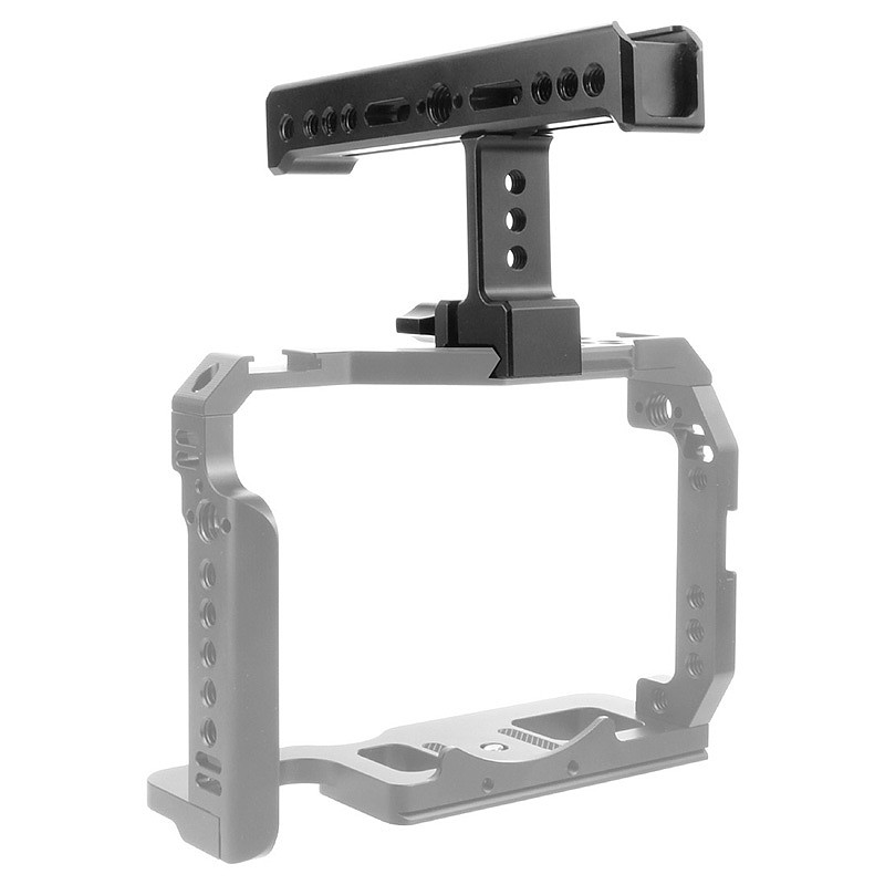 Top Side Cheese Handle Grip NATO Rail Handgrip Arri 1/4  Cold Shoe Mount for Balance Adjustable Camera Cage Rig Monitor Lights