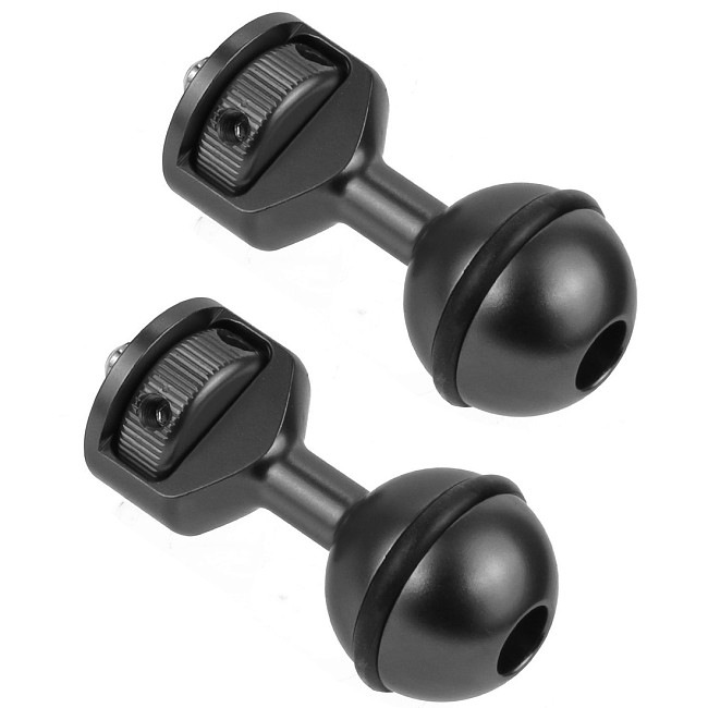 FEICHAO 2PCS Aluminum Alloy 1 inch Extended Ball Head 1/4 Ball Head Bracket for Canon Sony Nikon Panasonic Camera Cage and Diving Handheld Photography Accessories​