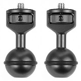 FEICHAO 2PCS Aluminum Alloy 1 inch Extended Ball Head 1/4 Ball Head Bracket for Canon Sony Nikon Panasonic Camera Cage and Diving Handheld Photography Accessories​