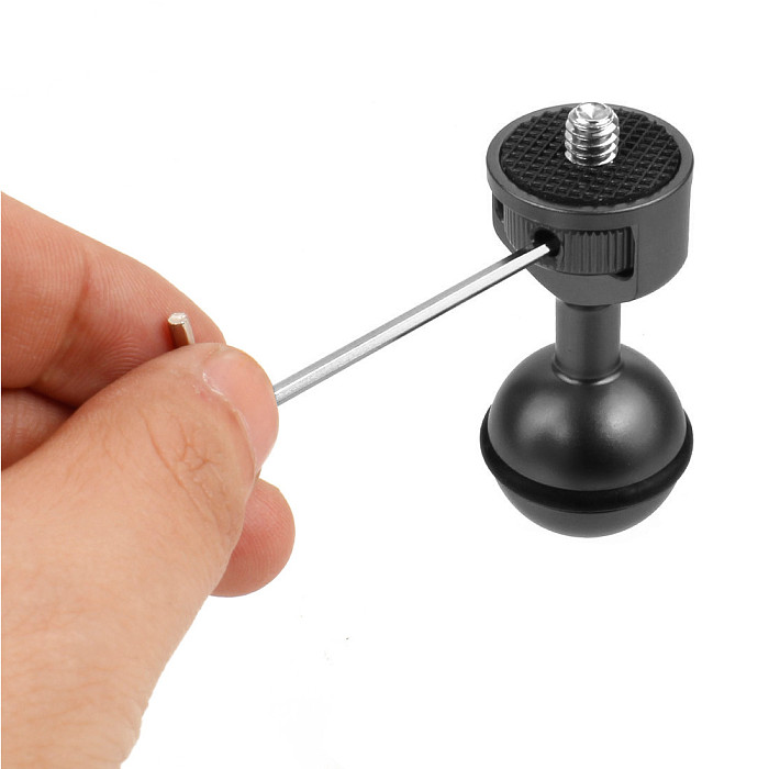FEICHAO 2PCS Aluminum Alloy 1 inch Extended Ball Head 1/4 Ball Head Bracket for Canon Sony Nikon Panasonic Camera Cage and Diving Handheld Photography Accessories​