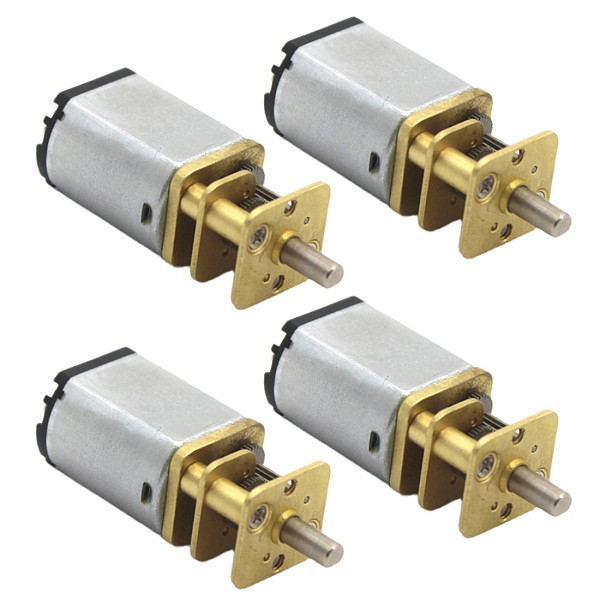 FEICHAO 4pcs 030 Geared Motor 3V 6V Large Torque Motor Diy Technology Small Production Accessories Metal Gear