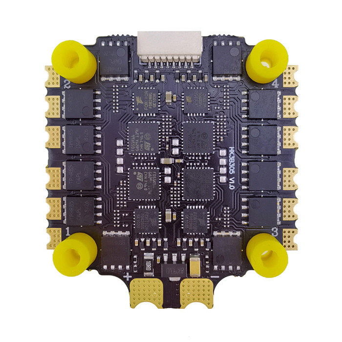 HAKRC HK 32Bit 60A 2-6S 4in1 Brushless ESC DShot150/300/600/1200 PWM Oneshot125/42 Ready STM32F051 Advanced PCB for FPV Drone