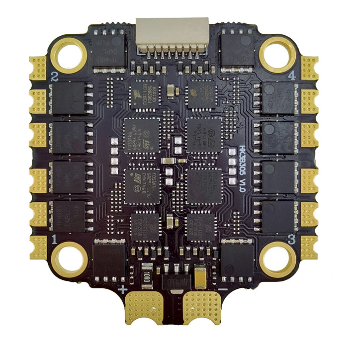 HAKRC HK 32Bit 60A 2-6S 4in1 Brushless ESC DShot150/300/600/1200 PWM Oneshot125/42 Ready STM32F051 Advanced PCB for FPV Drone