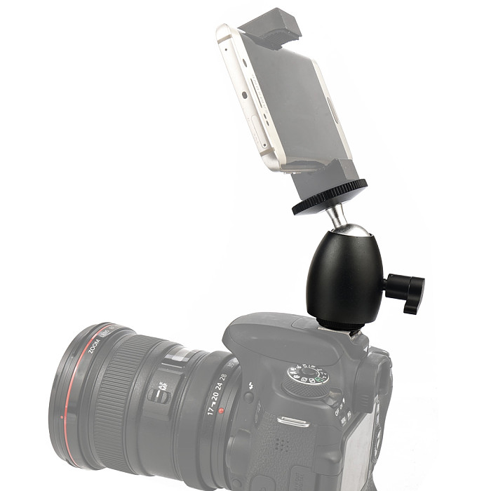 FEICHAO 1/4 inch Screw Tripod Mini Ball Head with 1/4  Hot Shoe Screw Adapter for LED Light/Monitor/DSLR Cameras/Video 2KG Load