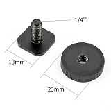 FEICHAO 1/4 inch Screw Tripod Mini Ball Head with 1/4  Hot Shoe Screw Adapter for LED Light/Monitor/DSLR Cameras/Video 2KG Load