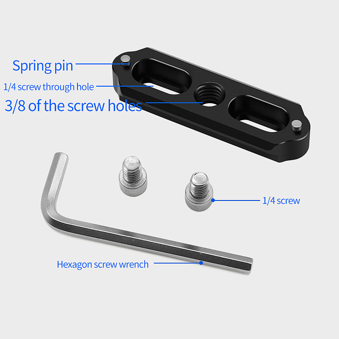 5PCS/lot Aluminum Alloy 65mm Camera Rails Slider System Camera Holder Bracket w 3/8 Hole 1/4 Screw for SLR Cameras Accessories