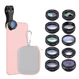 APEXEL New 10 in 1 Smartphone Phone Camera Lens Kit Wide Angle Lens & Macro Lens+Fisheye