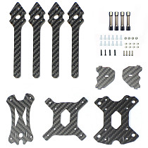 JMT X220 220mm Wheelbase Carbon Fiber Quadcopter Frame Kit 4mm Arms Support 5inch Propeller for FPV Racing Freestyle Drones