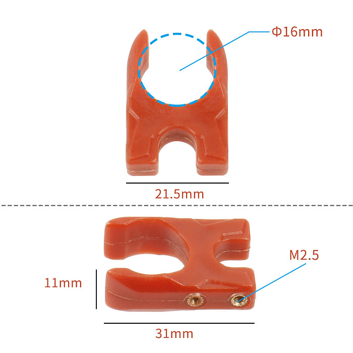 FEICHAO D16 16mm C Shape Buckle Tube Folding Locating Holder for Tarot RC Aircraft Quadcopter UAV Drone Carbon Fiber Arm