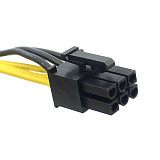 6Pin to 8Pin(6+2) Video Card Power Supply Cable Dual Port Connector 6p to 8p Cable 18AWG Wire Adapter for PC Computer BTC Mining