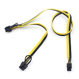 6Pin to 8Pin(6+2) Video Card Power Supply Cable Dual Port Connector 6p to 8p Cable 18AWG Wire Adapter for PC Computer BTC Mining