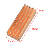XT-XINTE 8PC 12*14*5.5 / 22*8*5 Pure Copper Heat Sink w/ Adhesive for Motherboards Graphics Cards and Other Chips