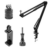 XT-XINTE Multifunctional Desktop Clip Metal Hanging Arm Suspension Bracket​ Universal Photographic Photography Live Video Stand w/ 1/4 Connector