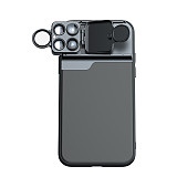 XT-XINTE Mini Three-in-one Lens Mobile Phone Case + 20X Macro Lens​/180° Fisheye Lens​/ Ultra-wide Angle Lens​ /2X Telephoto Lens​/CPL Filter for iPhone12