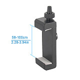 FEICHAO Portable Phone Mount Phone Holder Clamp Clip with Cold Shoe 1/4'' Screw Tripod Mount for 58-100mm Smartphone