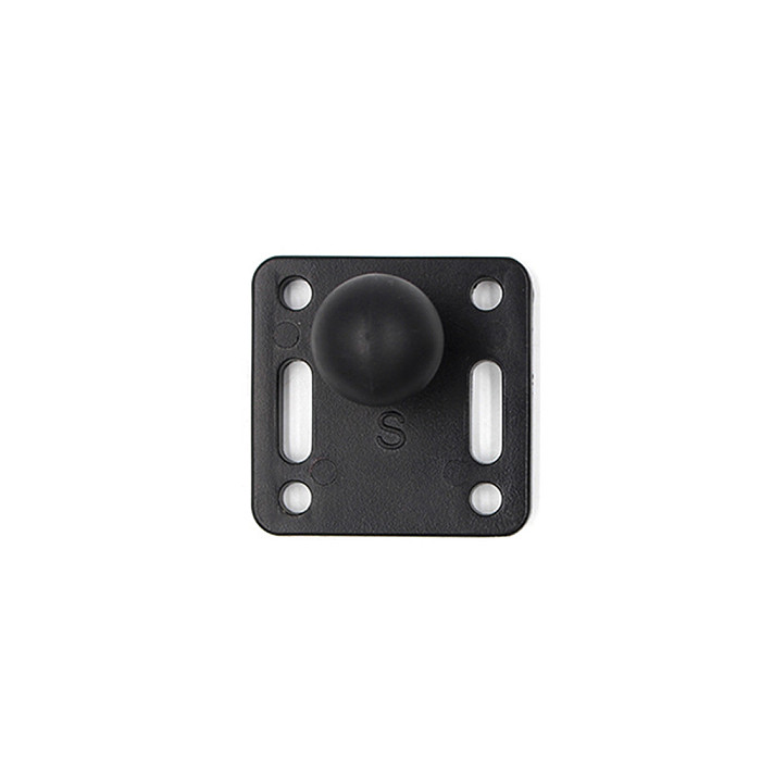 FEICHAO Motorcycle Square Mounting Base Aluminum 1 inch Tripod Ball Head with 2-Holes Butterfly Clip for Gopro Action Camera