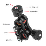 Camera Magic Arm Double Ball Head with Crab Claw Clip Universal Monitor Bracket Super Clamp Holder Stand Video Light SLR Photo