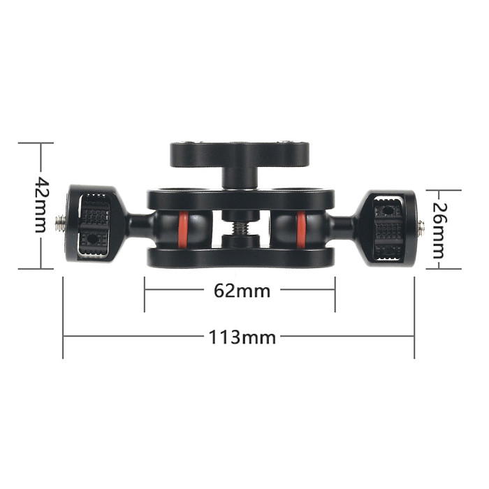 Camera Magic Arm Double Ball Head with Crab Claw Clip Universal Monitor Bracket Super Clamp Holder Stand Video Light SLR Photo