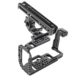 For BMPCC 4K 6K Camera Cage W/ Top Handle Bar Video Film Movie Cage Quick Release Plate For Blackmagic Pocket Cinema BMPCC 4K 6K