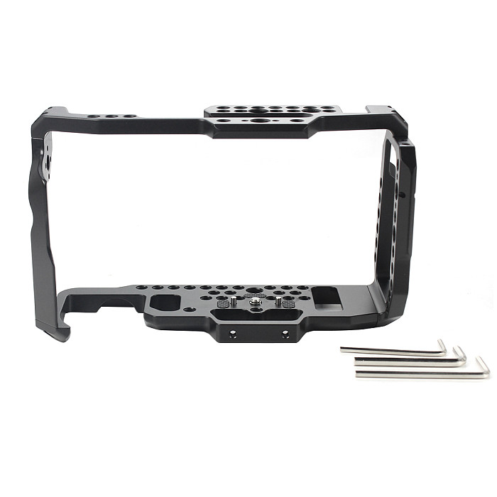 For BMPCC 4K 6K Camera Cage W/ Top Handle Bar Video Film Movie Cage Quick Release Plate For Blackmagic Pocket Cinema BMPCC 4K 6K
