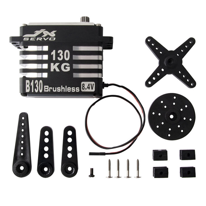 JX B130 130kg Brushless Servo Super Large Torque Full CNC Metal Gear Standard Digital Servo for 1/5 RC car Robot Drone
