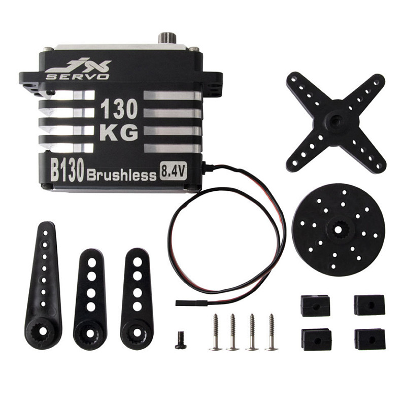 JX B130 130kg Brushless Servo Super Large Torque Full CNC Metal Gear Standard Digital Servo for 1/5 RC car Robot Drone