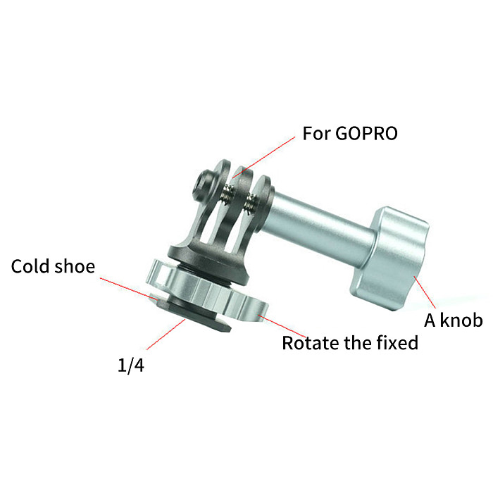 FEICHAO Cold Shoe Mount Adapter Tripod Screw to Action Camera for GoPro Hero 9 8 7 6 5 for OSMO Mount to DSLR Camera Phone Cage