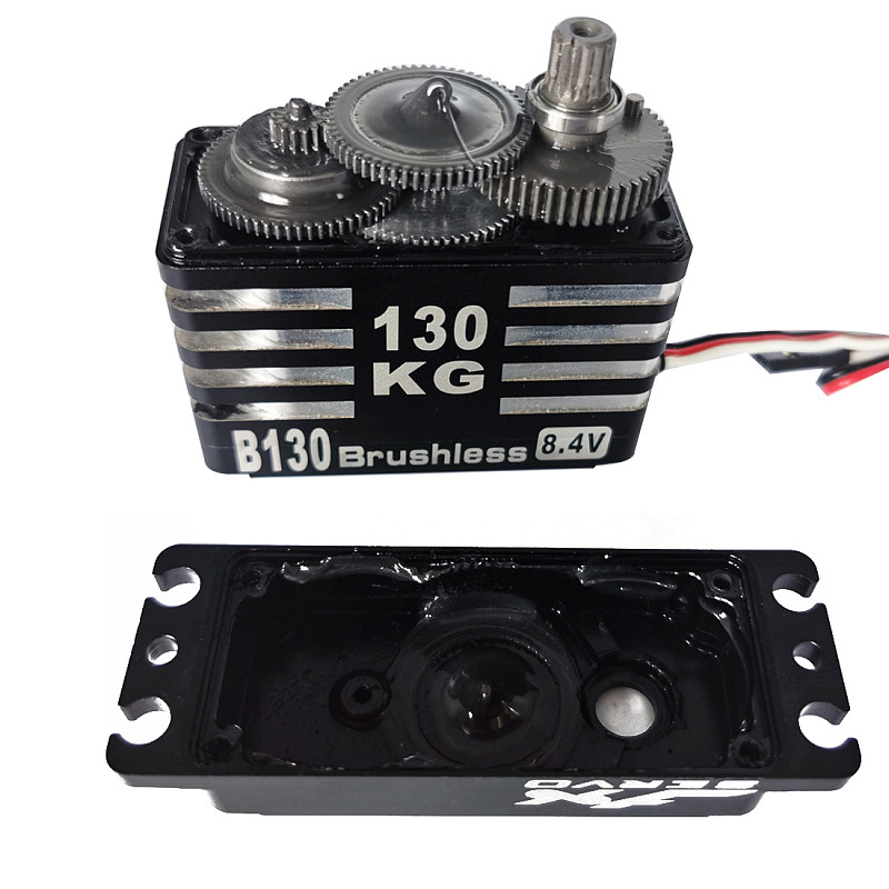 JX B130 130kg Brushless Servo Super Large Torque Full CNC Metal Gear Standard Digital Servo for 1/5 RC car Robot Drone
