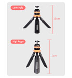 FEICHAO Extendable Mini Tripod Phone Clip 360 Degree Ball Head with UNC1/4  Screw Vlog Tripod for GoPro Action Camera Smartphone