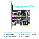 (XT-XINTE) JMT PCI-E to USB 3.0 Type A+Type C Expansion Card FL110 Chipset 5Gbps for Desktop PC Host Card Support Linus, Windows 10/8/7/XP and MAC OS 10.8.2 Above (5X USB-A+2X USB-C)