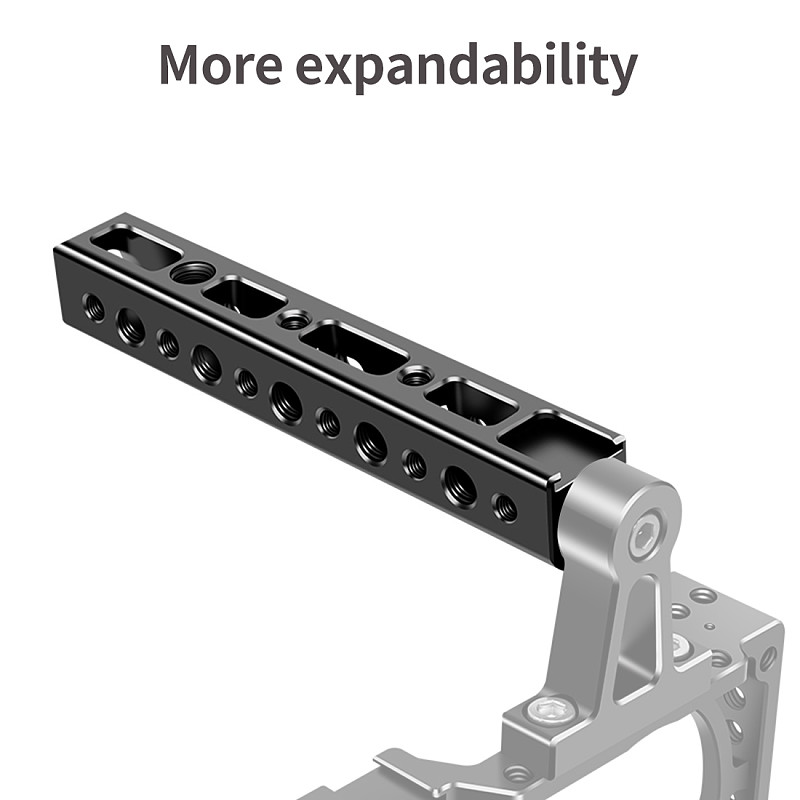 FEICHAO Universal Camera Top Handle Grip with NATO Rail Cold Shoe 1/4  Mounting for DSLR Follow Focus Cage Rig Photography Accessories