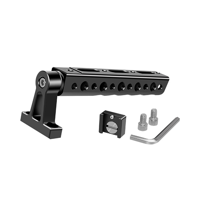 FEICHAO Universal Camera Top Handle Grip with NATO Rail Cold Shoe 1/4  Mounting for DSLR Follow Focus Cage Rig Photography Accessories