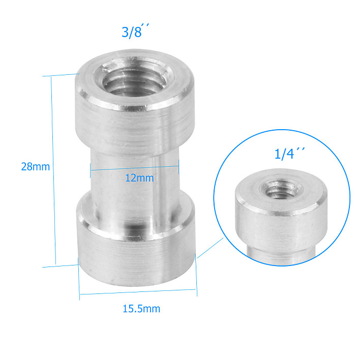 BGNing 1/4  3/8  B/E Screw Professional Internal External 1/4-1/4 1/4-3/8 Nut Cold Shoe Mounting Sets for DSLR Flash Photography