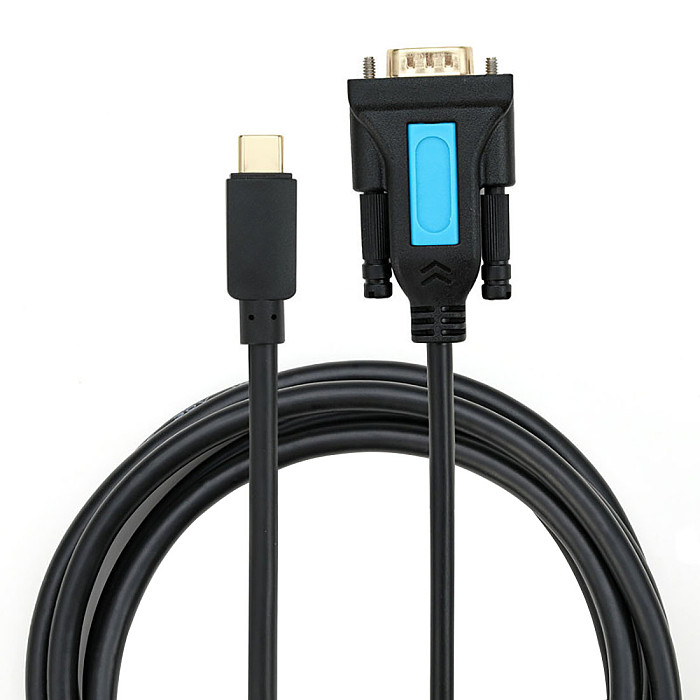 XT-XINTE 1.5m USB-C to RS232 DB9 Male Serial Adapter PL-2302 Chipset w/Female to Female Connector Converter Supports Windows XP/Vista/7/8.1/10 Mac OS