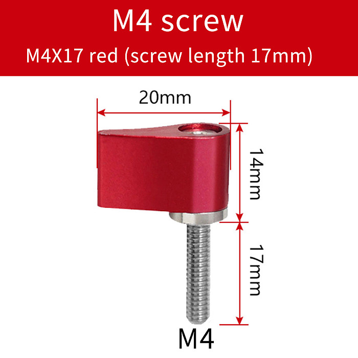 BGNing 2x Aluminum Adjustable M5x17mm M4 M6 Quick-release Locking Mount Flat Handle Screws Bolts Camera Photography Accessories