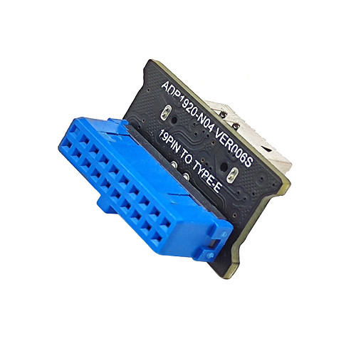 XT-XINTE USB 3.0 Front 19PIN to USB 3.1 Gen 2 Type-C Front Panel Header Type-E 20 to 19 Pin Adapter for Computer Mainboard