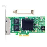 XT-XINTE PCIe 4Ports RJ45 Network Card with Intel I350AM4 Chip 10/100/1000Mbps PCIe x4 RJ45 LAN Adapter Converter Support Windows Server, Win 7/8/10/Visa, Linux, VMware