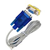 XT-XINTE 0.8m USB 2.0 to RS232 DB9 Serial Cable Prolific CH340 Chipset w/Female to Female Converter Support Windows 98/98SE/ME/2000/XP/Vista/7 32bit/8/10, Mac OS8.6
