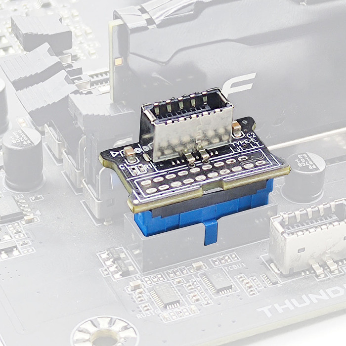 XT-XINTE USB 3.0 Front 19PIN to USB 3.1 Gen 2 Type-C Front Panel Header Type-E 20 to 19 Pin Adapter for Computer Mainboard